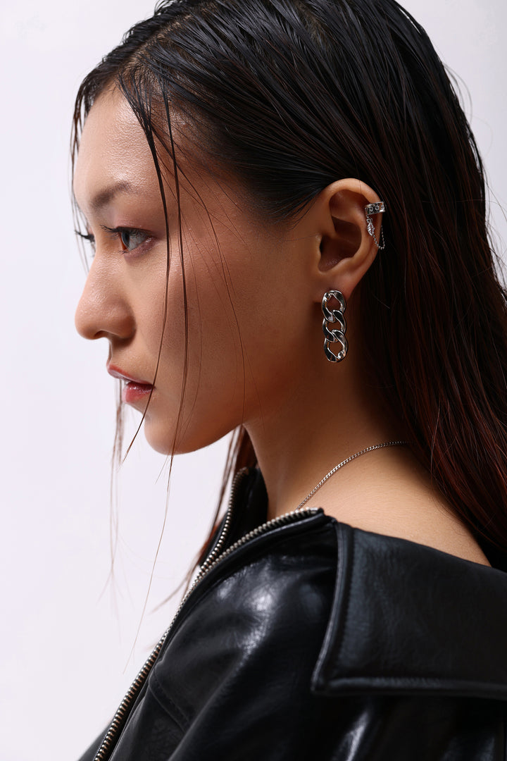 Crystal Chain Ear Cuff