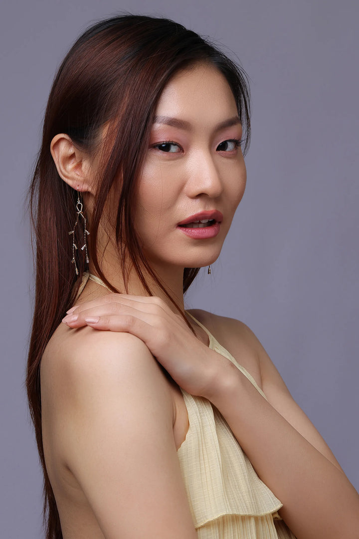 Crystal Vine Drop Earrings