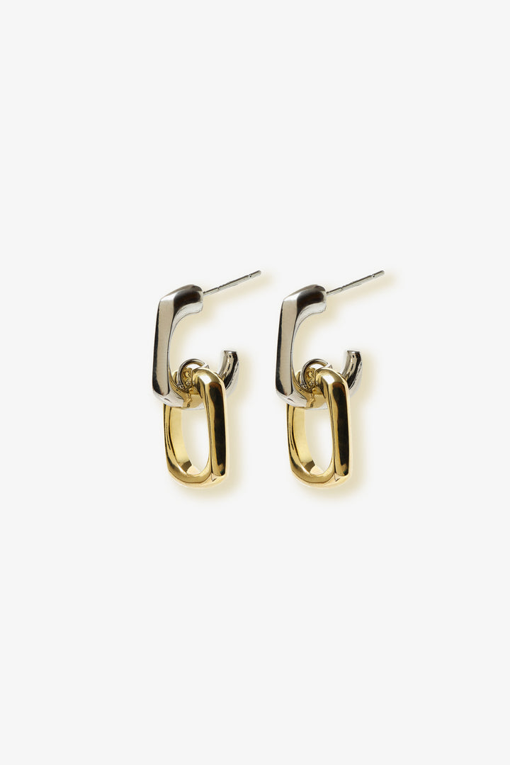 Dual Tone Link Earrings