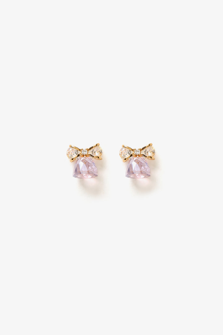 Lilac Bow Stud Earrings