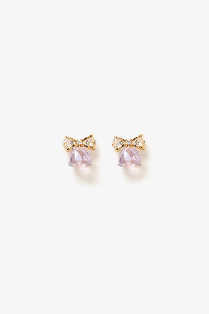 Lilac Bow Stud Earrings
