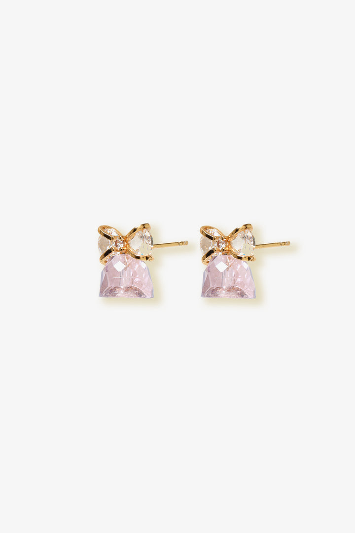 Lilac Bow Stud Earrings
