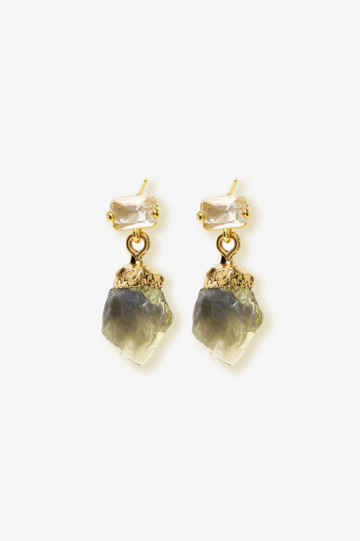 Natural Stone Drop Earrings