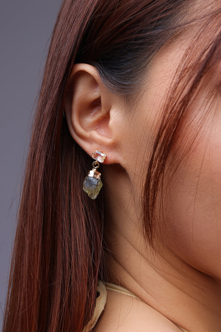 Natural Stone Drop Earrings