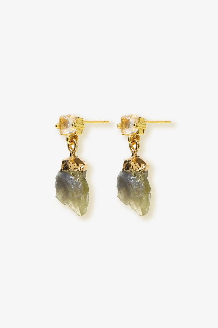 Natural Stone Drop Earrings