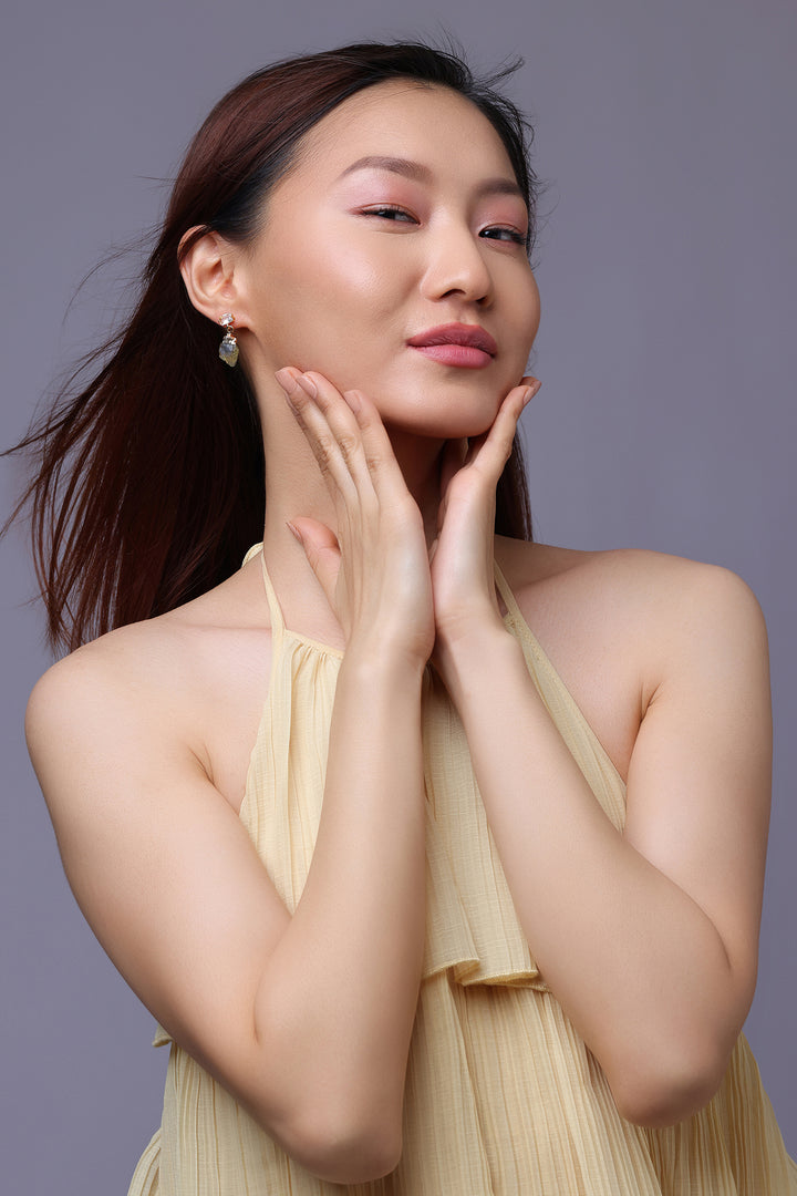 Natural Stone Drop Earrings