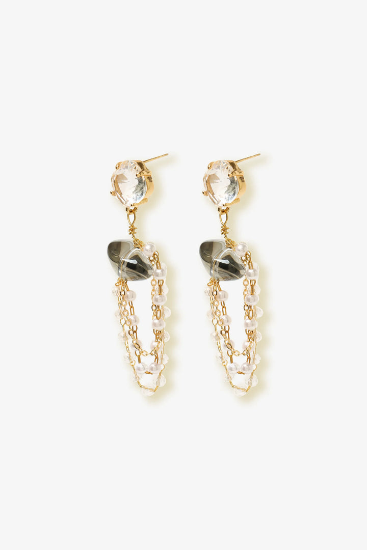 Pearl Chain Drop Earrings