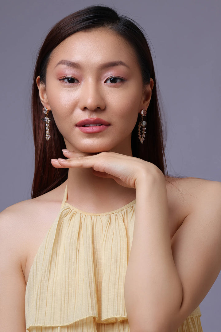Pearl Chain Drop Earrings