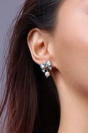 Pearl Drop Bow Earrings
