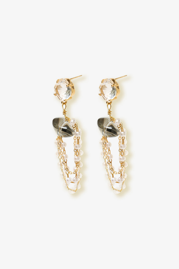 Pearl Chain Drop Earrings