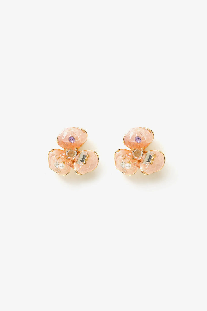 Pink Bloom Stud Earrings