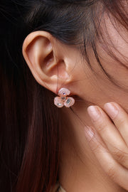 Pink Bloom Stud Earrings