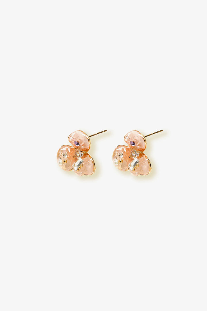 Pink Bloom Stud Earrings