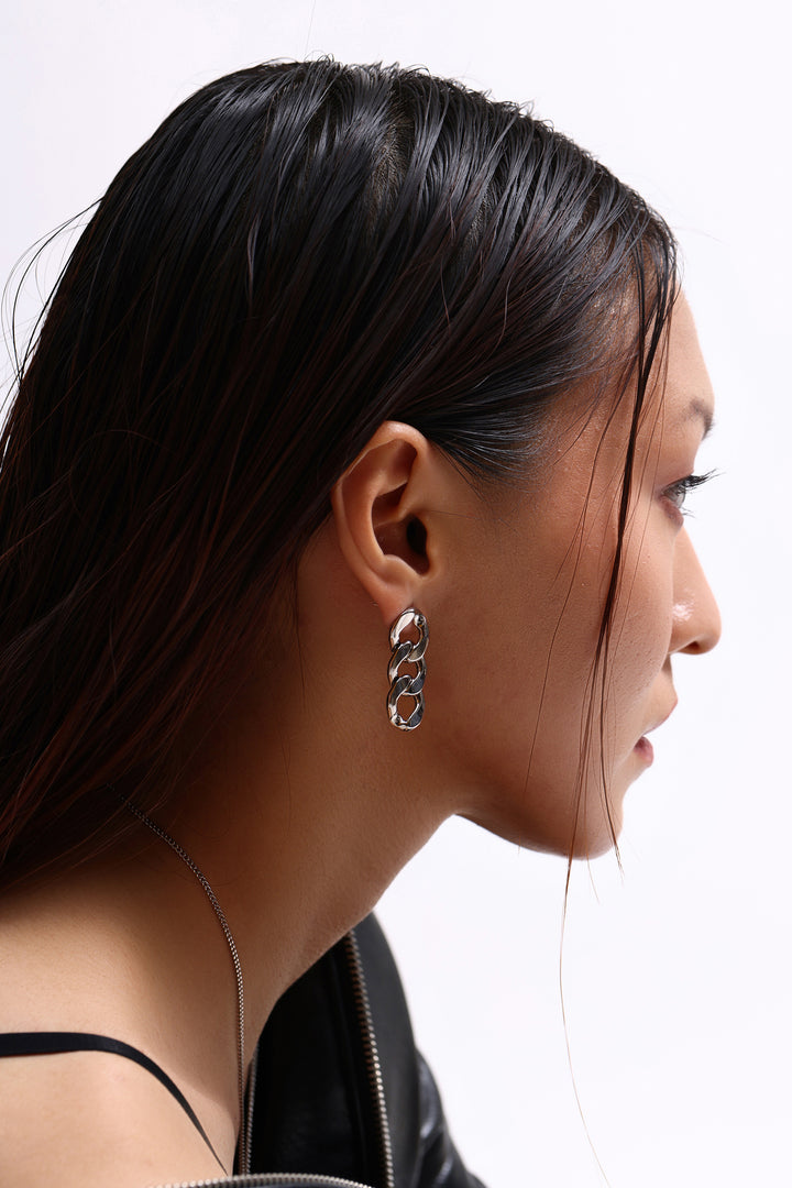 Sculpted Chain Drop Earrings
