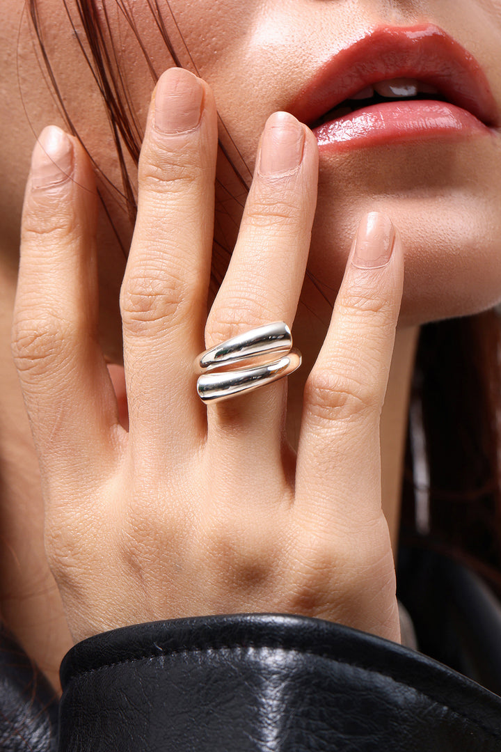Sculpted Flow Silver Ring