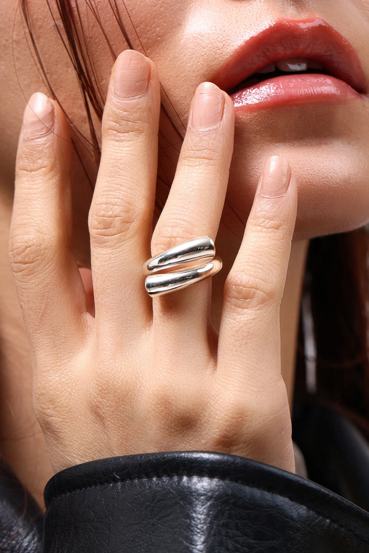 Sculpted Flow Silver Ring